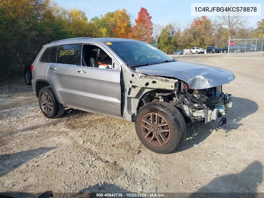 2019 Jeep Grand Cherokee Limited 4X4 VIN: 1C4RJFBG4KC578878 Lot: 40643738