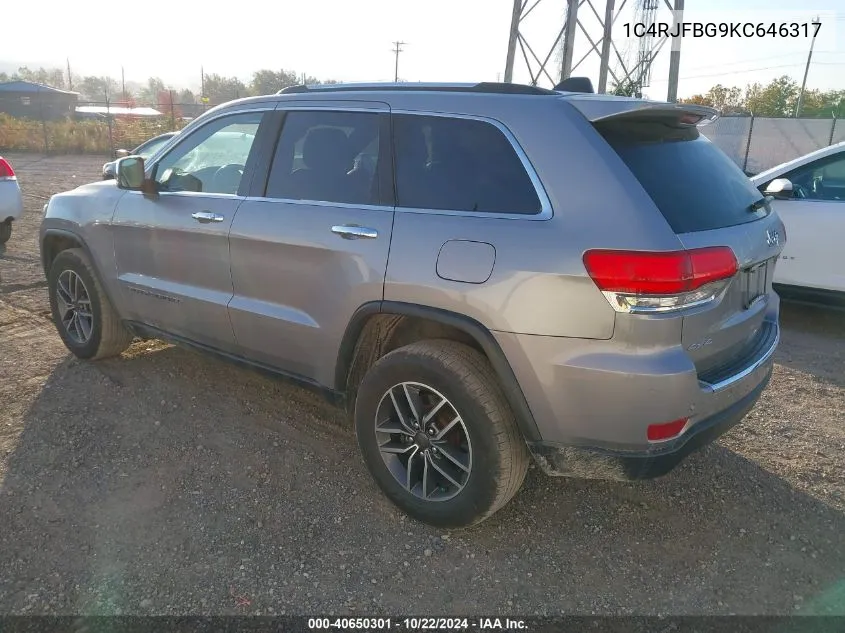 2019 Jeep Grand Cherokee Limited 4X4 VIN: 1C4RJFBG9KC646317 Lot: 40650301