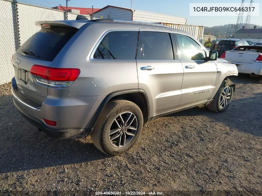 2019 Jeep Grand Cherokee Limited 4X4 VIN: 1C4RJFBG9KC646317 Lot: 40650301