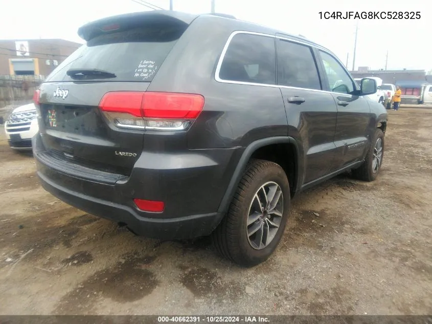 2019 Jeep Grand Cherokee Laredo E 4X4 VIN: 1C4RJFAG8KC528325 Lot: 40662391