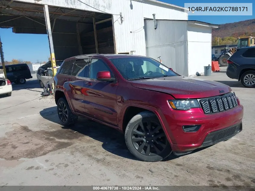 2019 Jeep Grand Cherokee Altitude 4X4 VIN: 1C4RJFAG2KC788171 Lot: 40679738