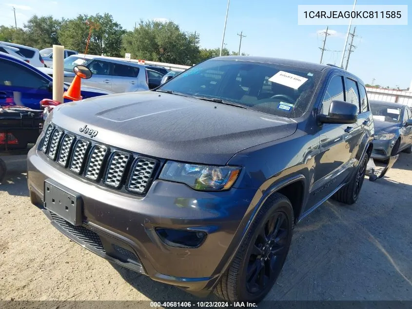 1C4RJEAG0KC811585 2019 Jeep Grand Cherokee Altitude 4X2