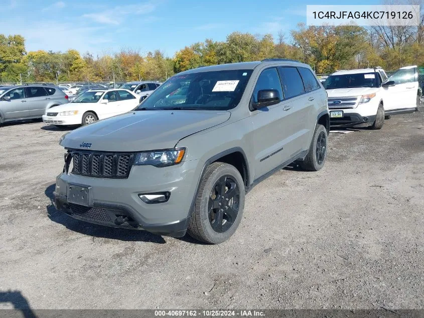 2019 Jeep Grand Cherokee Upland 4X4 VIN: 1C4RJFAG4KC719126 Lot: 40697162