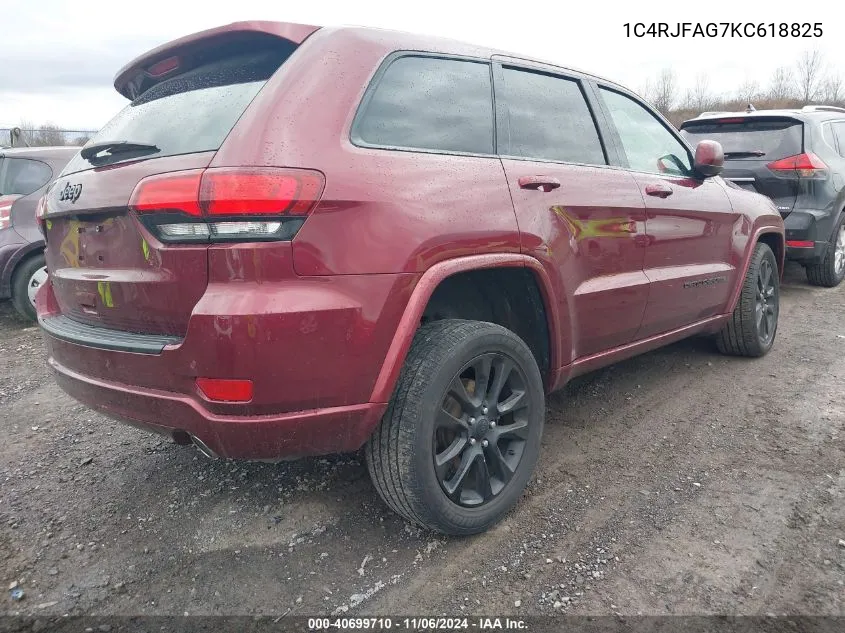 2019 Jeep Grand Cherokee Altitude 4X4 VIN: 1C4RJFAG7KC618825 Lot: 40699710