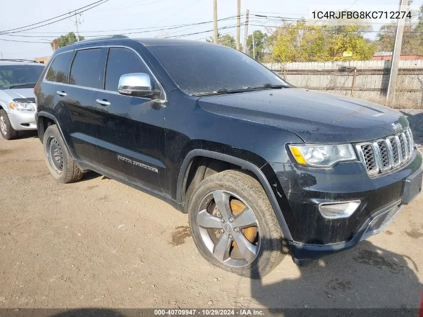 2019 Jeep Grand Cherokee Limited 4X4 VIN: 1C4RJFBG8KC712274 Lot: 40709947