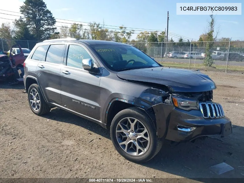 2019 Jeep Grand Cherokee Limited 4X4 VIN: 1C4RJFBG7KC809983 Lot: 40711874