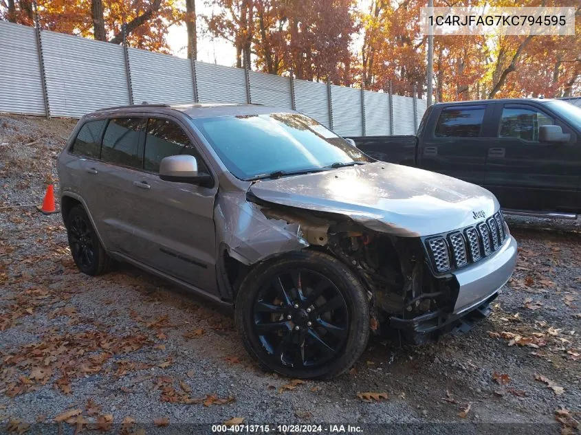 2019 Jeep Grand Cherokee Altitude 4X4 VIN: 1C4RJFAG7KC794595 Lot: 40713715