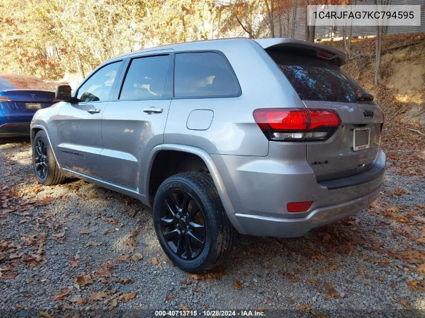 2019 Jeep Grand Cherokee Altitude 4X4 VIN: 1C4RJFAG7KC794595 Lot: 40713715