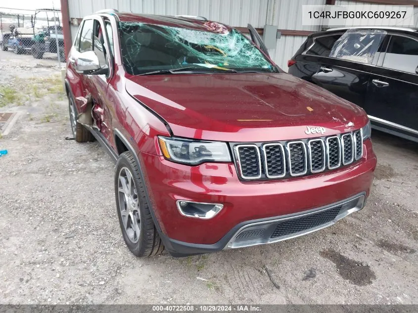 2019 Jeep Grand Cherokee Limited 4X4 VIN: 1C4RJFBG0KC609267 Lot: 40722508