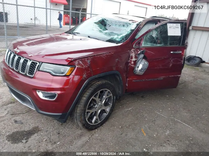 2019 Jeep Grand Cherokee Limited 4X4 VIN: 1C4RJFBG0KC609267 Lot: 40722508