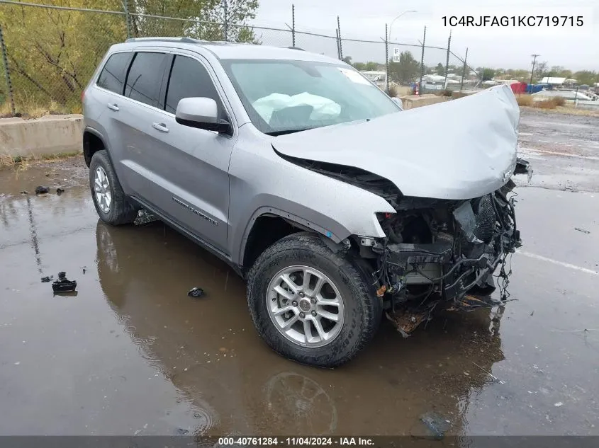 2019 Jeep Grand Cherokee Laredo VIN: 1C4RJFAG1KC719715 Lot: 40761284