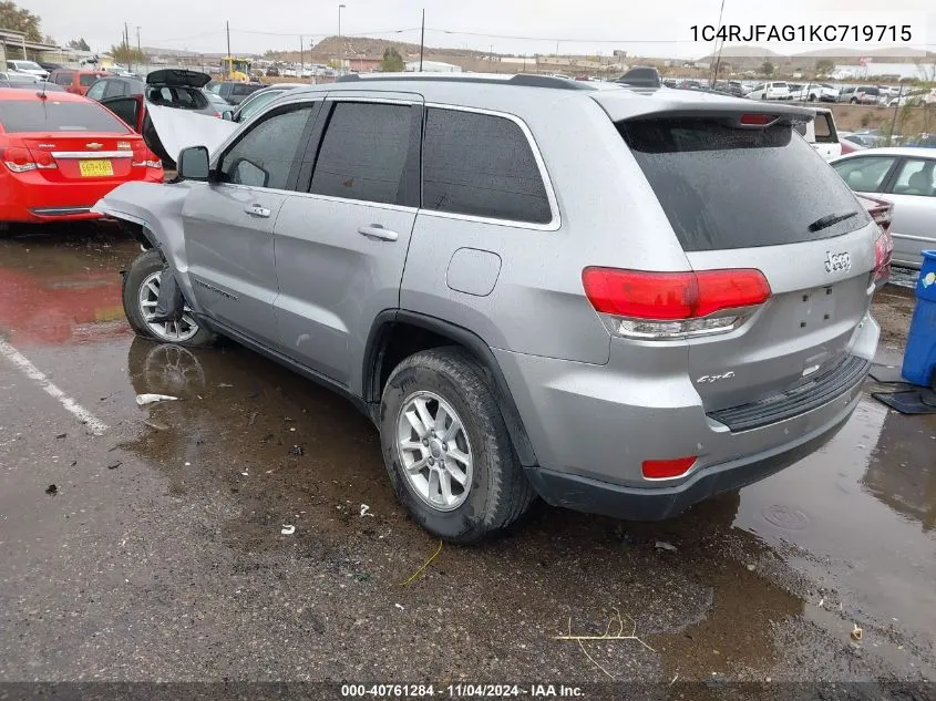 2019 Jeep Grand Cherokee Laredo VIN: 1C4RJFAG1KC719715 Lot: 40761284