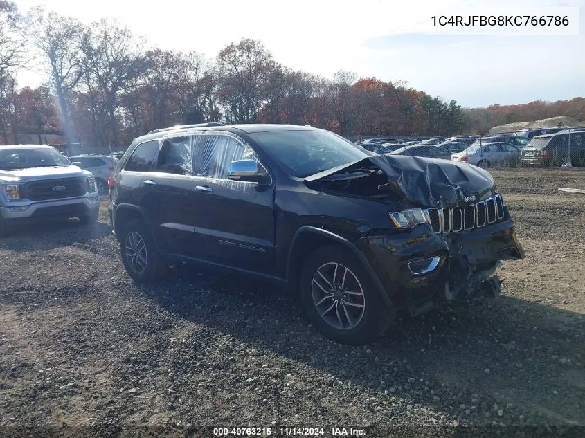 2019 Jeep Grand Cherokee Limited 4X4 VIN: 1C4RJFBG8KC766786 Lot: 40763215