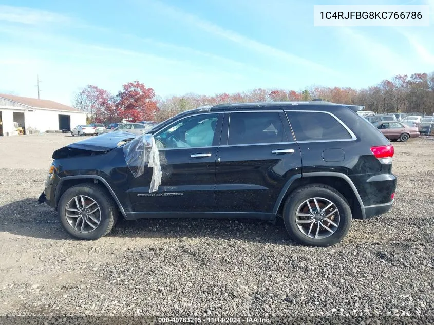 2019 Jeep Grand Cherokee Limited 4X4 VIN: 1C4RJFBG8KC766786 Lot: 40763215