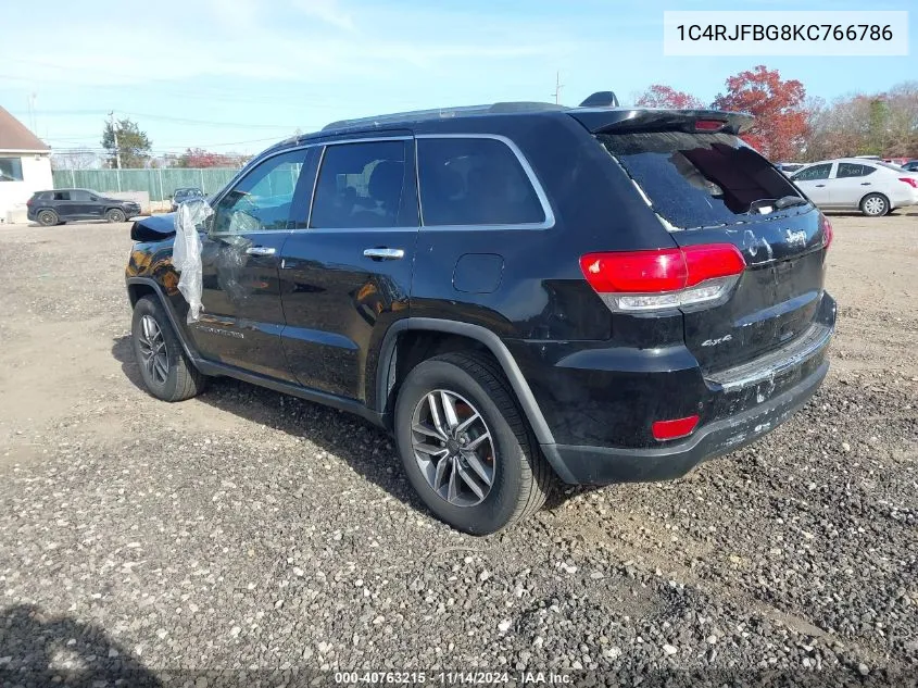 2019 Jeep Grand Cherokee Limited 4X4 VIN: 1C4RJFBG8KC766786 Lot: 40763215