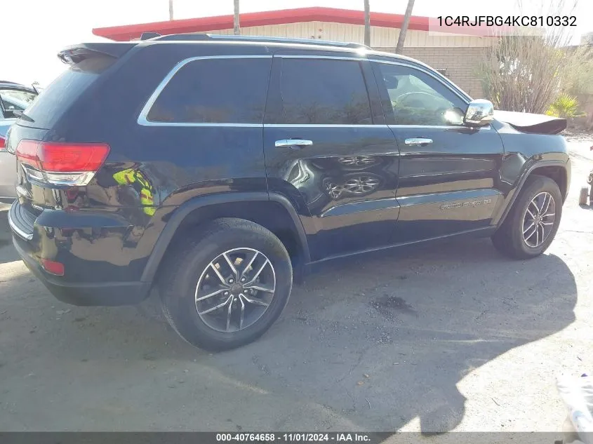 2019 Jeep Grand Cherokee Limited 4X4 VIN: 1C4RJFBG4KC810332 Lot: 40764658