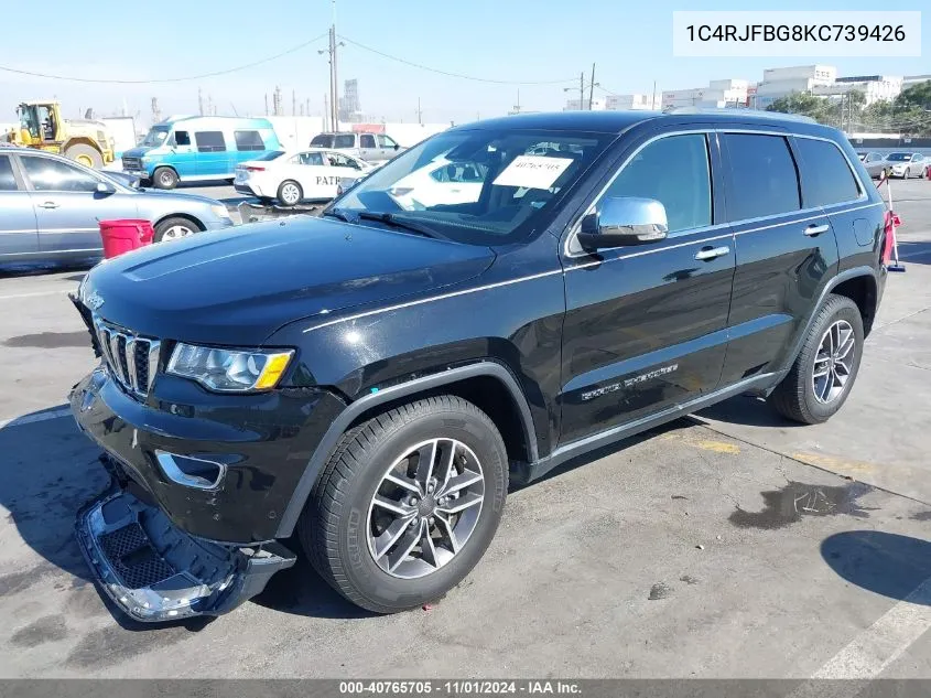 2019 Jeep Grand Cherokee Limited 4X4 VIN: 1C4RJFBG8KC739426 Lot: 40765705