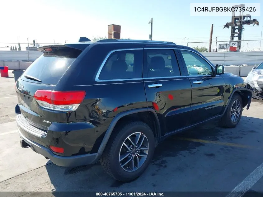 2019 Jeep Grand Cherokee Limited 4X4 VIN: 1C4RJFBG8KC739426 Lot: 40765705