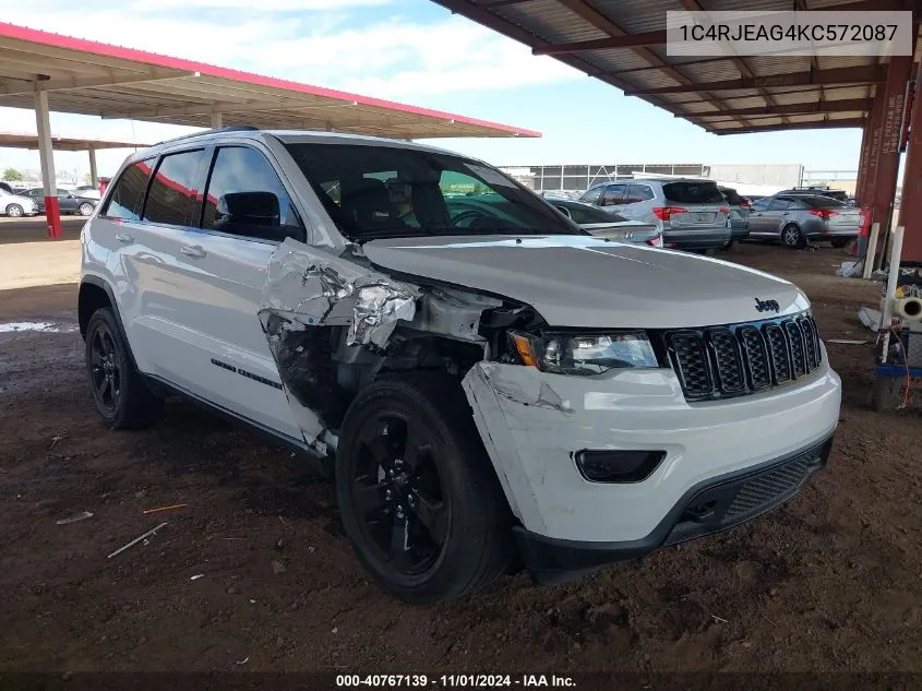 2019 Jeep Grand Cherokee Upland 4X2 VIN: 1C4RJEAG4KC572087 Lot: 40767139