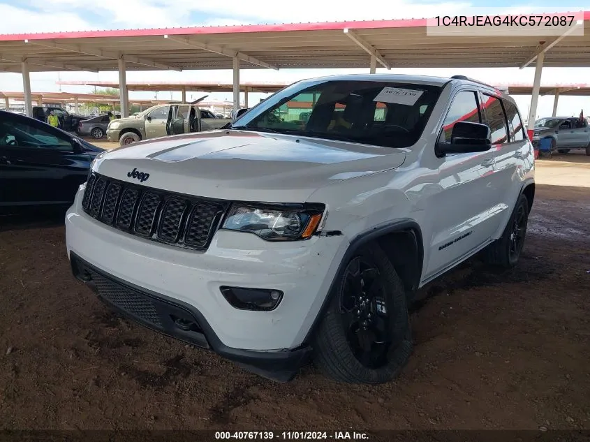 2019 Jeep Grand Cherokee Upland 4X2 VIN: 1C4RJEAG4KC572087 Lot: 40767139