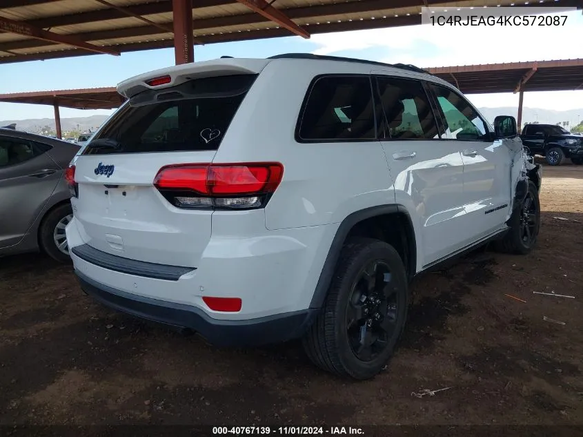 2019 Jeep Grand Cherokee Upland 4X2 VIN: 1C4RJEAG4KC572087 Lot: 40767139