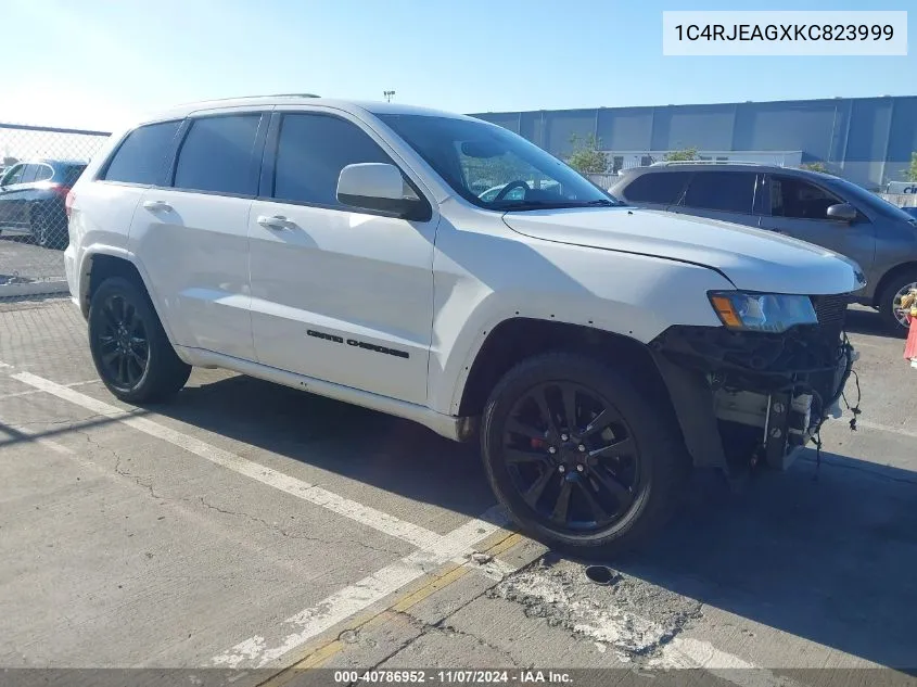 2019 Jeep Grand Cherokee Altitude 4X2 VIN: 1C4RJEAGXKC823999 Lot: 40786952