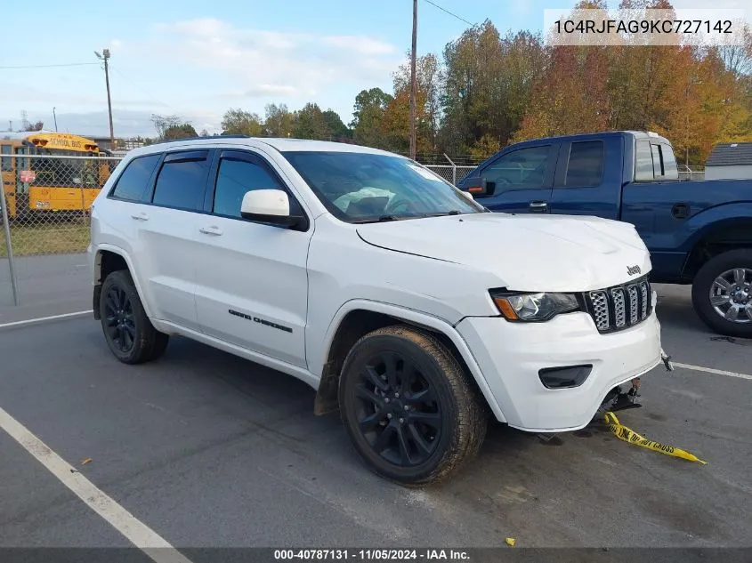 2019 Jeep Grand Cherokee Altitude 4X4 VIN: 1C4RJFAG9KC727142 Lot: 40787131