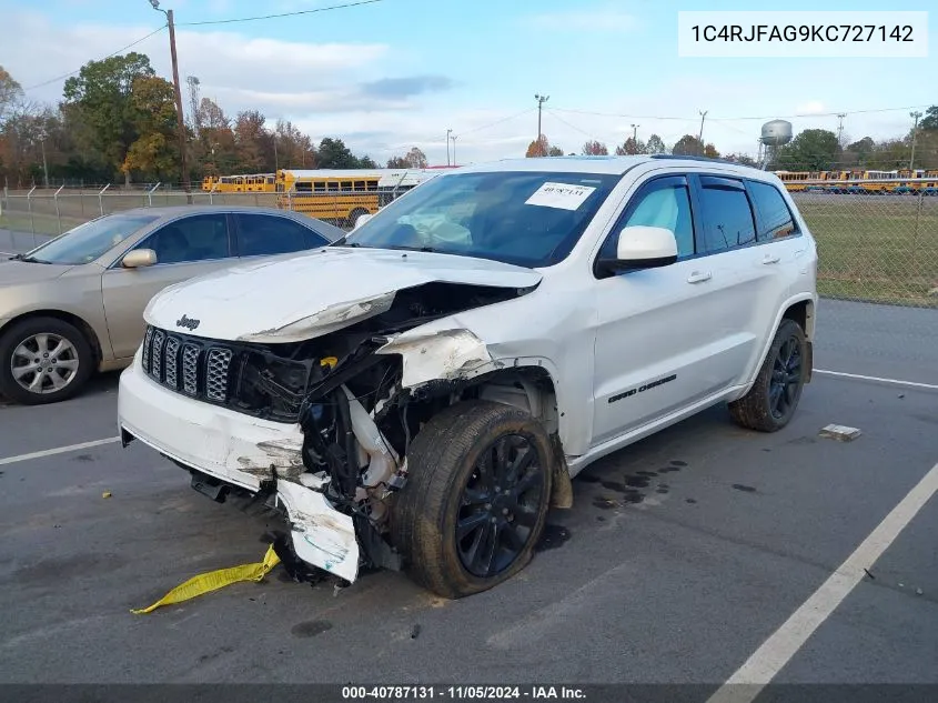 2019 Jeep Grand Cherokee Altitude 4X4 VIN: 1C4RJFAG9KC727142 Lot: 40787131