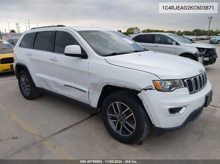 2019 Jeep Grand Cherokee Laredo E 4X2 VIN: 1C4RJEAG2KC603871 Lot: 40796982