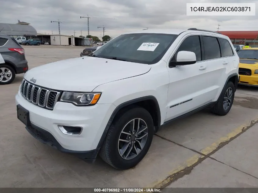 2019 Jeep Grand Cherokee Laredo E 4X2 VIN: 1C4RJEAG2KC603871 Lot: 40796982