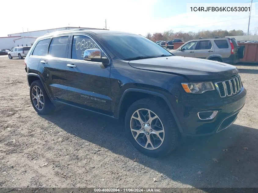 2019 Jeep Grand Cherokee Limited 4X4 VIN: 1C4RJFBG6KC653001 Lot: 40802084