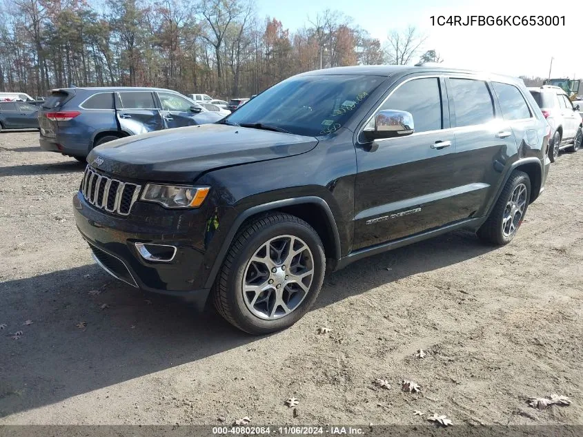 2019 Jeep Grand Cherokee Limited 4X4 VIN: 1C4RJFBG6KC653001 Lot: 40802084