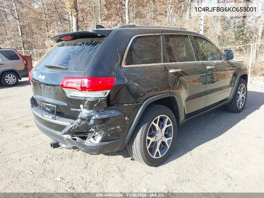 2019 Jeep Grand Cherokee Limited 4X4 VIN: 1C4RJFBG6KC653001 Lot: 40802084