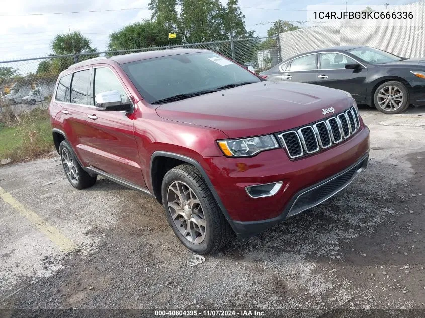 2019 Jeep Grand Cherokee Limited 4X4 VIN: 1C4RJFBG3KC666336 Lot: 40804395