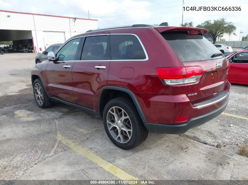 2019 Jeep Grand Cherokee Limited 4X4 VIN: 1C4RJFBG3KC666336 Lot: 40804395