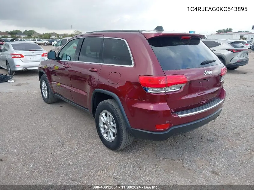 2019 Jeep Grand Cherokee Laredo VIN: 1C4RJEAG0KC543895 Lot: 40812861