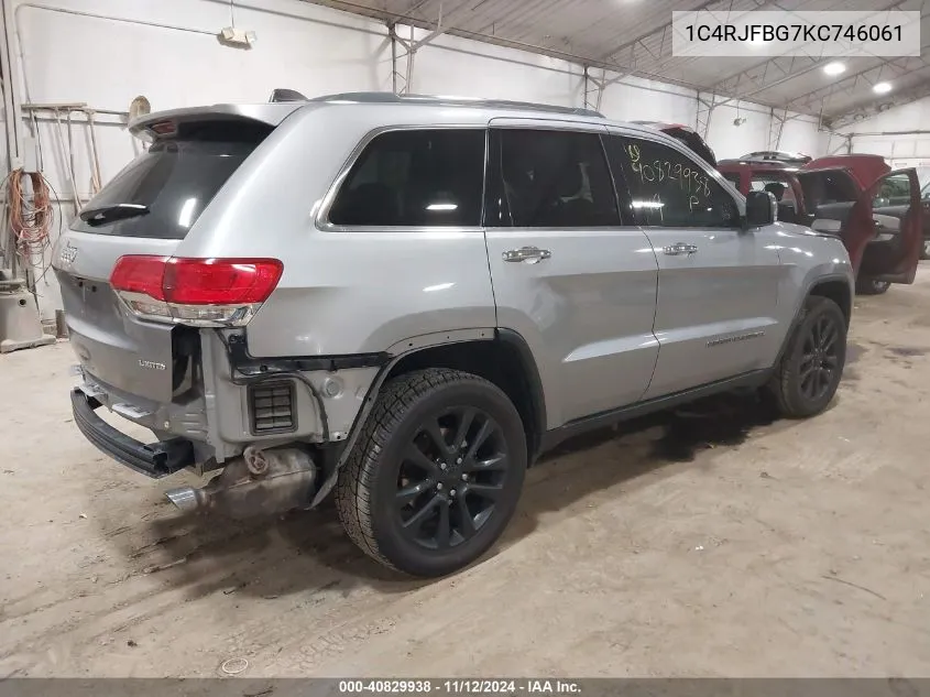 2019 Jeep Grand Cherokee Limited 4X4 VIN: 1C4RJFBG7KC746061 Lot: 40829938