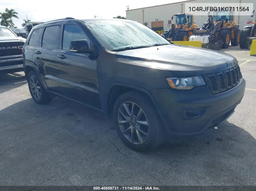 2019 Jeep Grand Cherokee Limited 4X4 VIN: 1C4RJFBG1KC711564 Lot: 40859731