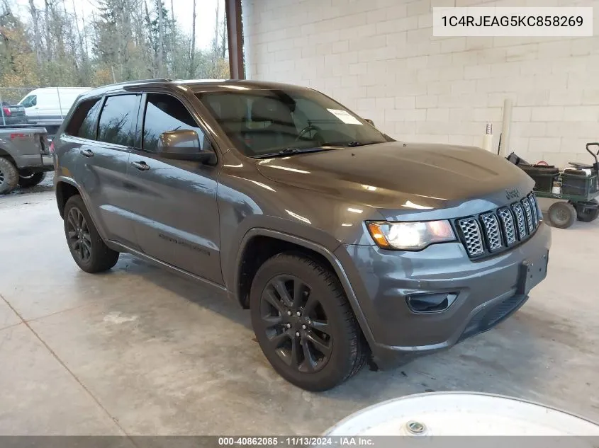 2019 Jeep Grand Cherokee Altitude 4X2 VIN: 1C4RJEAG5KC858269 Lot: 40862085