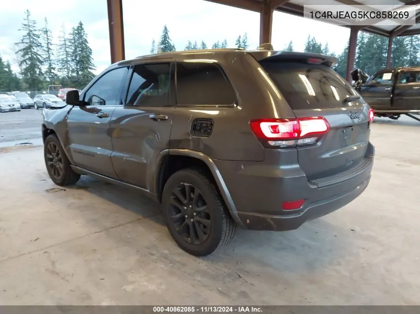 2019 Jeep Grand Cherokee Altitude 4X2 VIN: 1C4RJEAG5KC858269 Lot: 40862085