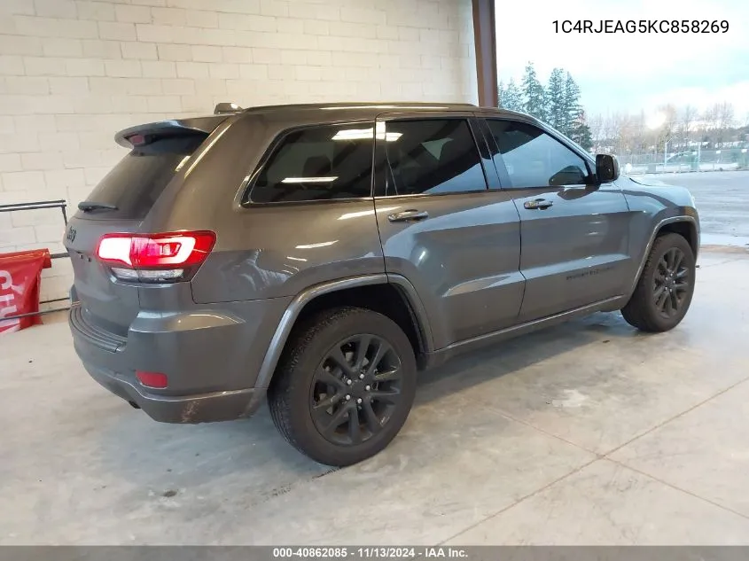 2019 Jeep Grand Cherokee Altitude 4X2 VIN: 1C4RJEAG5KC858269 Lot: 40862085