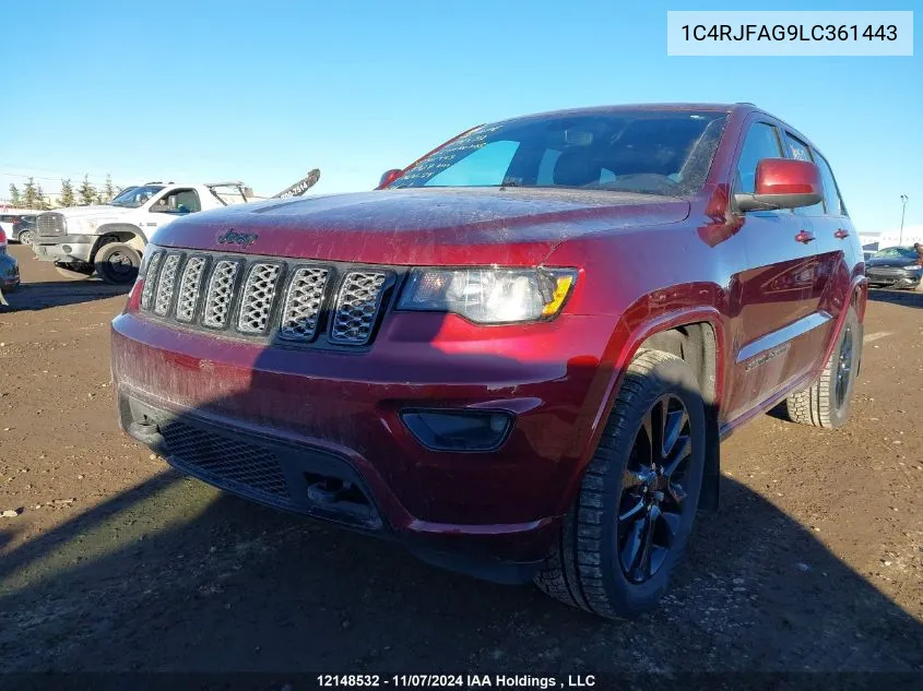 2020 Jeep Grand Cherokee Laredo VIN: 1C4RJFAG9LC361443 Lot: 12148532