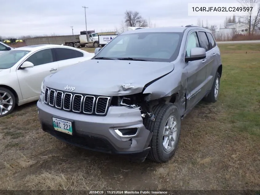 2020 Jeep Grand Cherokee Laredo VIN: 1C4RJFAG2LC249597 Lot: 20184539