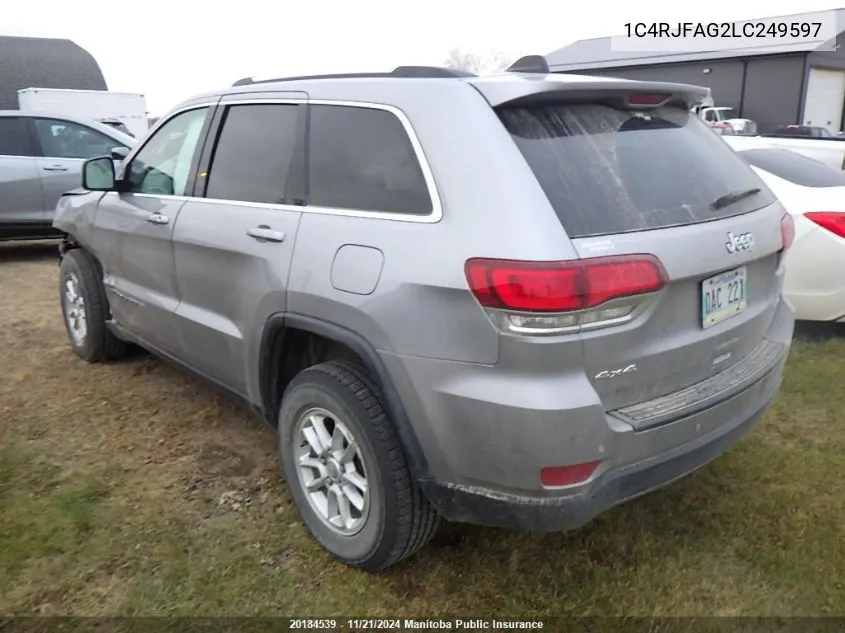 2020 Jeep Grand Cherokee Laredo VIN: 1C4RJFAG2LC249597 Lot: 20184539