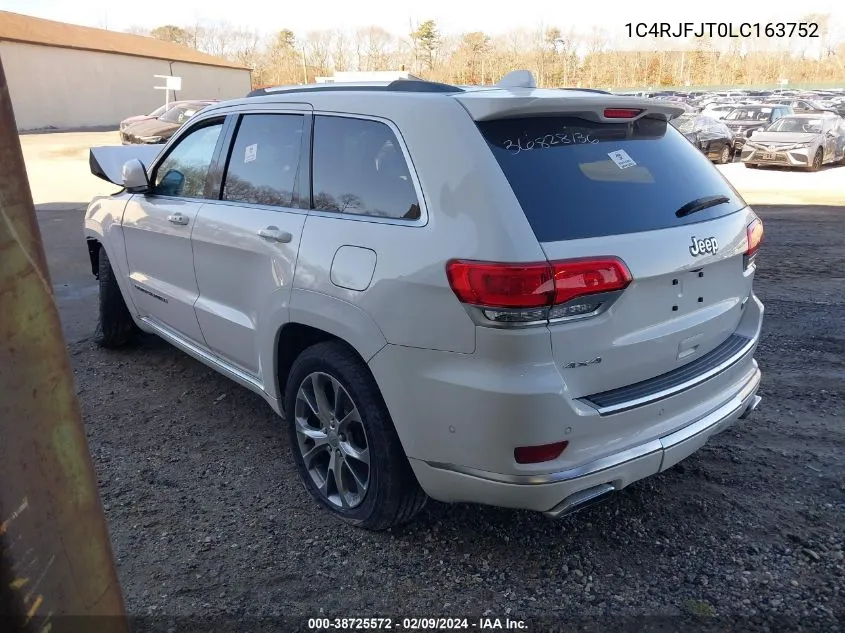 2020 Jeep Grand Cherokee Summit 4X4 VIN: 1C4RJFJT0LC163752 Lot: 38725572