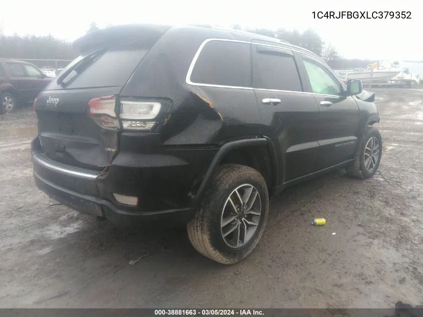 1C4RJFBGXLC379352 2020 Jeep Grand Cherokee Limited 4X4