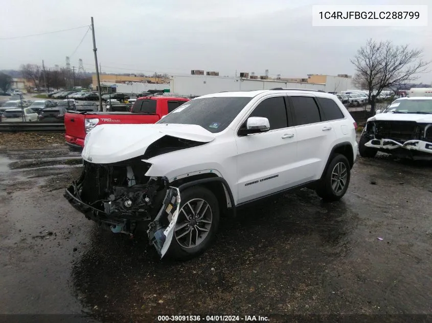 1C4RJFBG2LC288799 2020 Jeep Grand Cherokee Limited 4X4