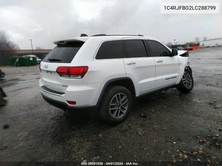 1C4RJFBG2LC288799 2020 Jeep Grand Cherokee Limited 4X4