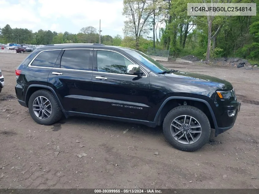 2020 Jeep Grand Cherokee Limited 4X4 VIN: 1C4RJFBG0LC254814 Lot: 39399955