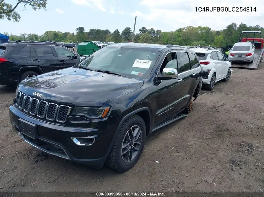 2020 Jeep Grand Cherokee Limited 4X4 VIN: 1C4RJFBG0LC254814 Lot: 39399955